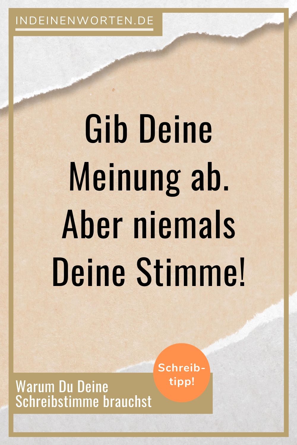 Deine Texte klingen austauschbar? Lass Deine Schreibstimme nicht verstummen! So stärkst Du sie und schreibst einzigartige Texte. #indeinenworten